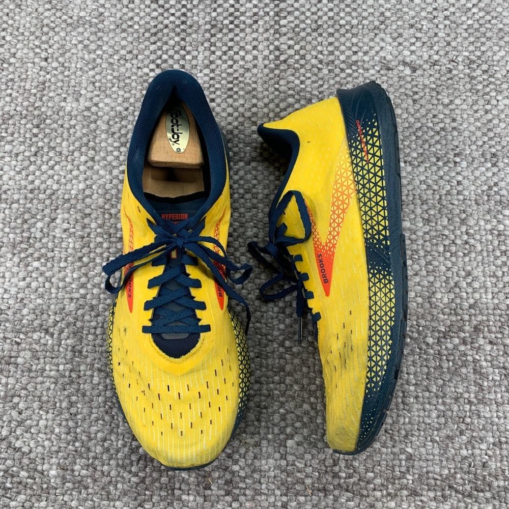 Brooks Hyperion Tempo Running Shoes Mens 11.5 Yellow Navy 1103391D767